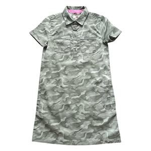 Vineyard Vines Girls Margo Camo Utility Dress L NWT